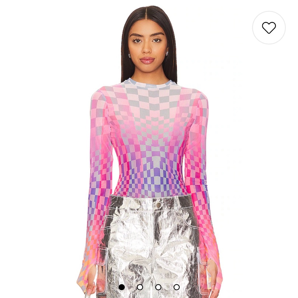 Kaylee Top in Grid Ombre